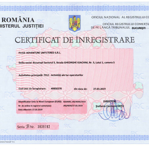 Cert de inregistrare adv unfiltered