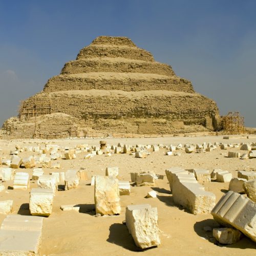 The step pyramid at Saqqara, south of Cairo, was Egypt's first pyramidBC.
